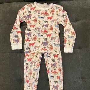 EUC Hart & Land Holiday Dog Print Pajamas Size 5